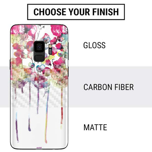 Painted Flowers Galaxy S9 Skin